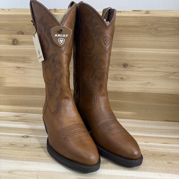 ARIAT Heritage Western R Toe Boot Cognac Men\'s Size 6EE main image 11
